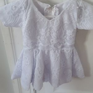 New white lace baby girl dress